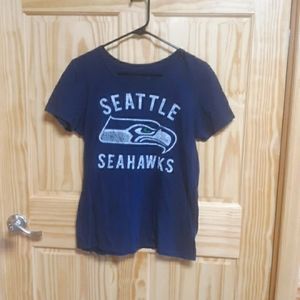 Small Blue Seattle Seahawks T-Shirt